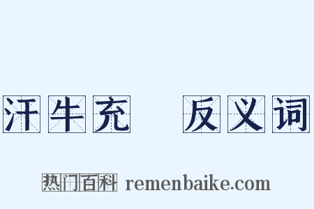 汗牛充棟反义词是什么意思的图片